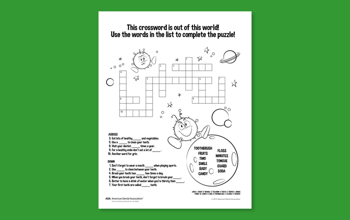 Sugar Wars crossword for younger kids
