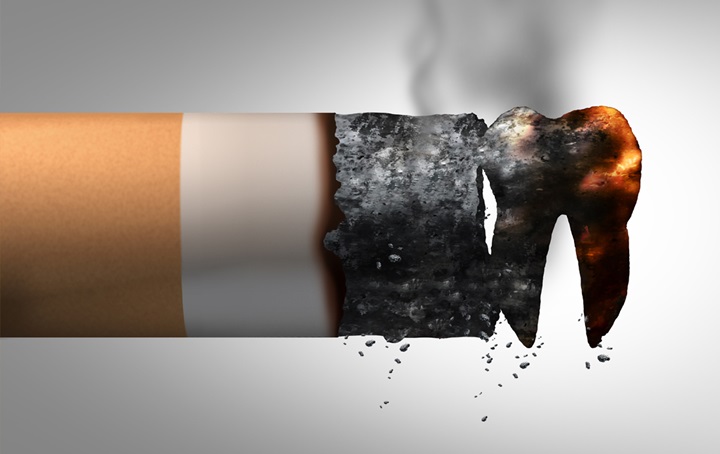 An image of a cigarette burning