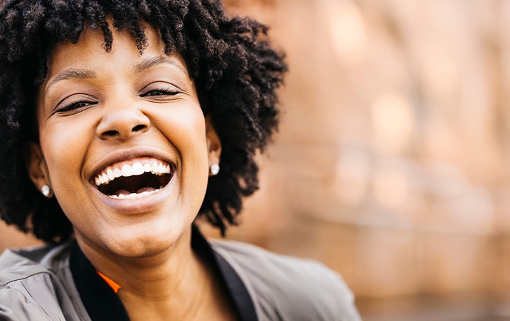 Woman smiling