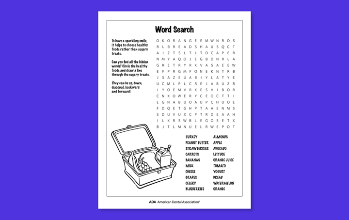 Back to School - Lunchbox Word Search