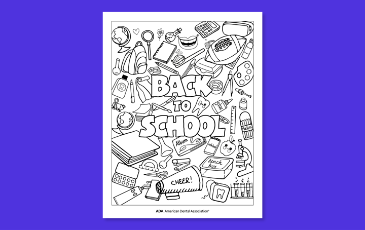 Back to School - School Supplies Coloring