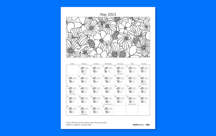 Brushing Calendar May 2023
