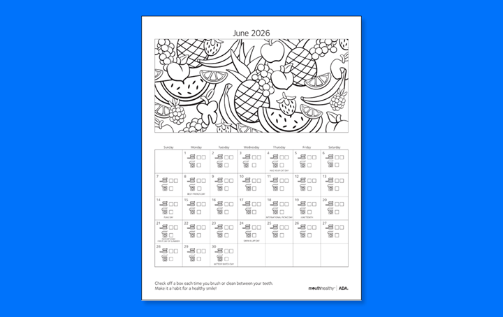 June brushing calendar