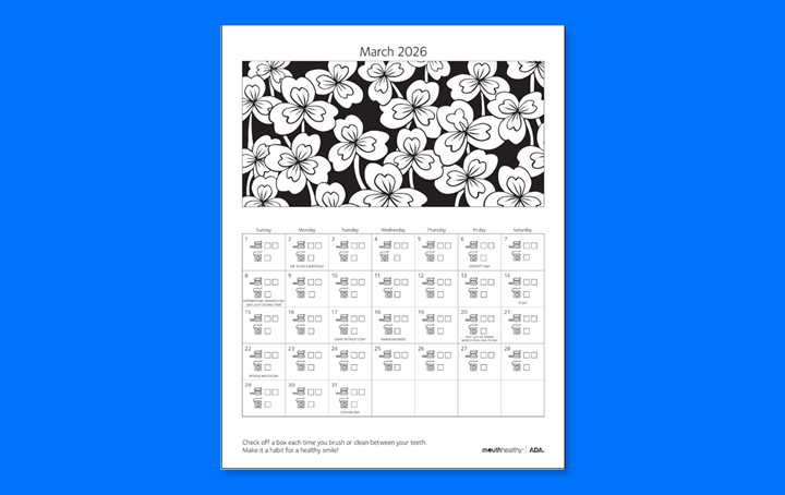 March brushing calendar