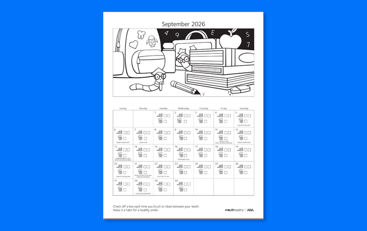 September brushing calendar