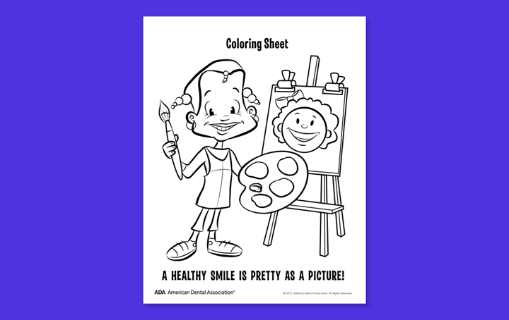 Color and Count Flossy Coloring Sheet