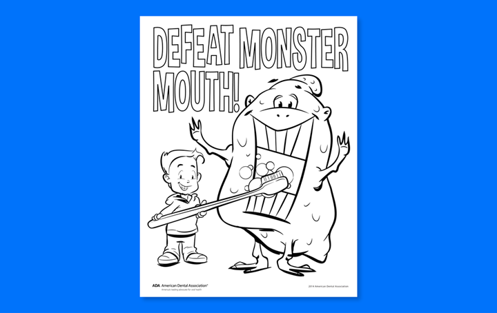 Defeat Monster Mouth - Coloring Sheet