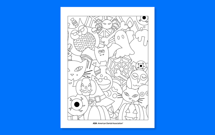 Halloween Shapes Coloring Sheet