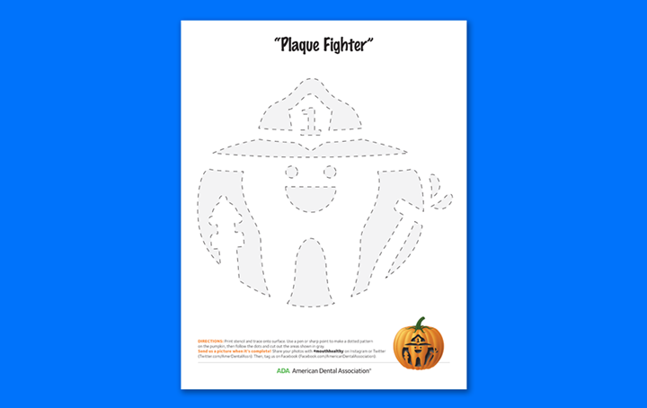 Stencil Halloween Firefighter