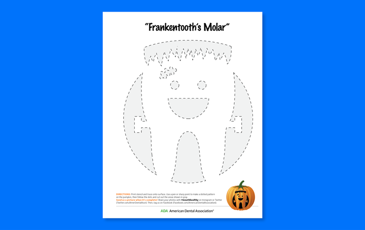 Halloween Stencil Frankentooth