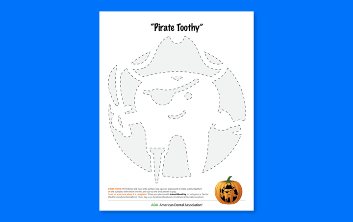 Halloween Stencil Pirate