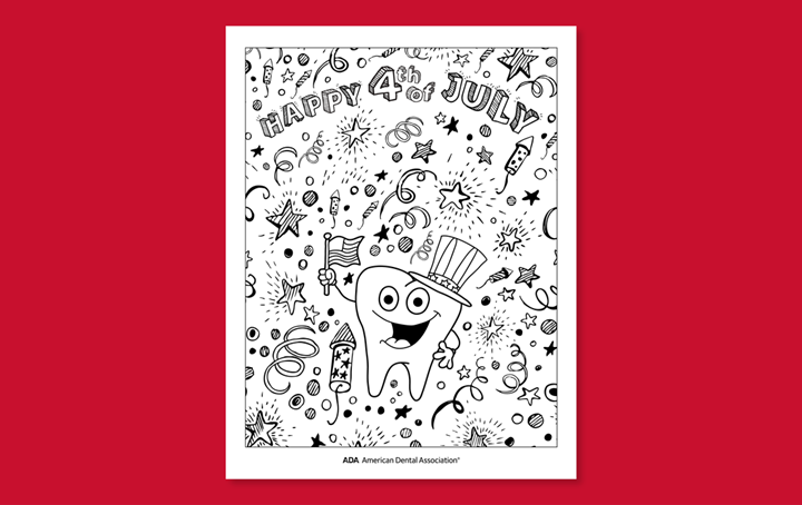 Happy Fourth of July Coloring Sheet