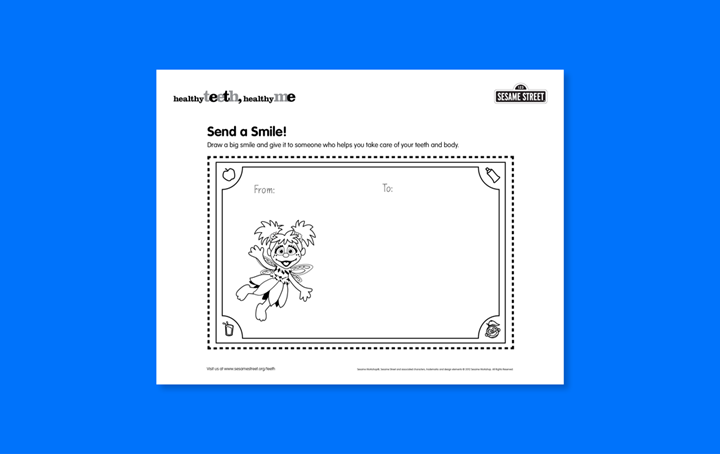 Send a smile activity sheet
