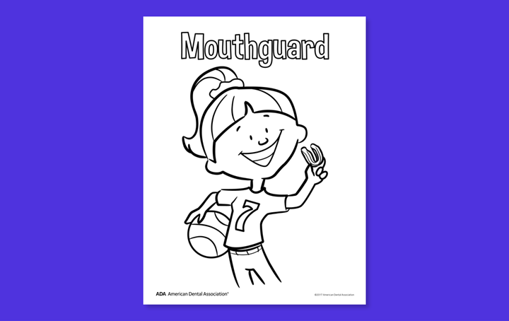 Sports Safety - Mouthguard Coloring Sheet