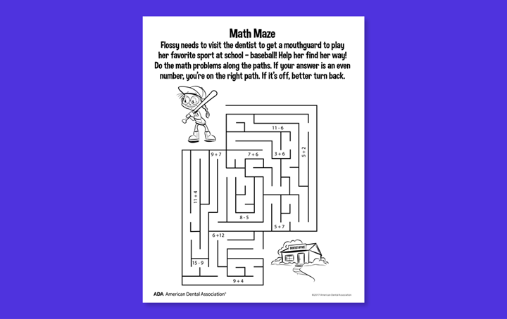 Sports Safety - Mouthguard Math Maze