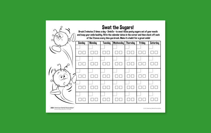 Sugar Wars Brushing Calendar