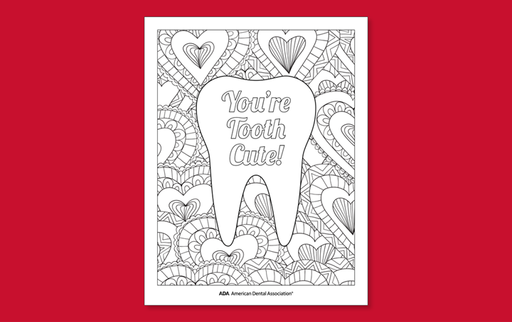 You're Tooth Cute Coloring Sheet