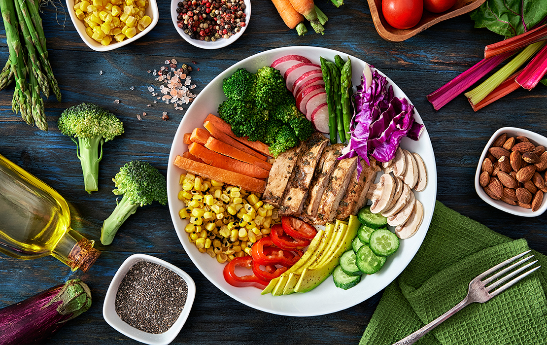 A collection of healthy foods