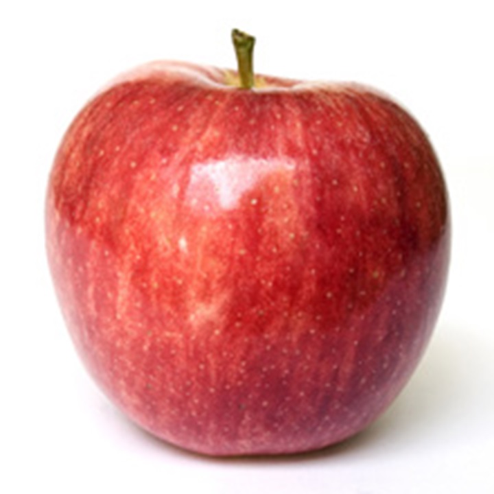 A Large red apple.