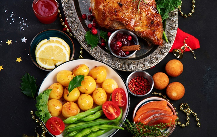 A spread of food for the holidays