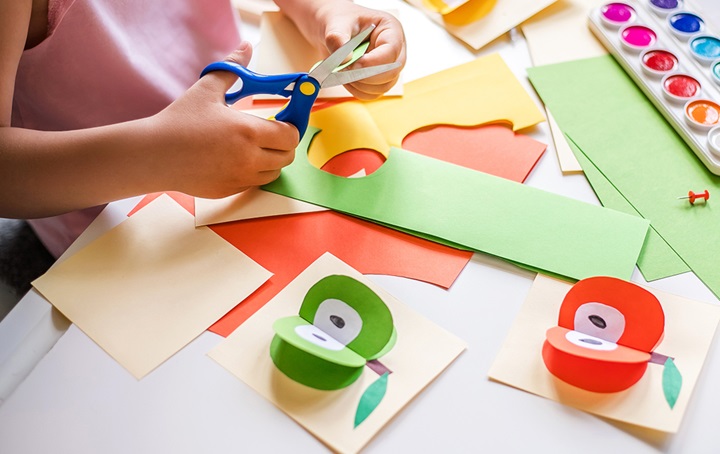Image of child doing crafts