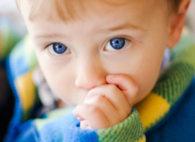 Photo of child sucking thumb