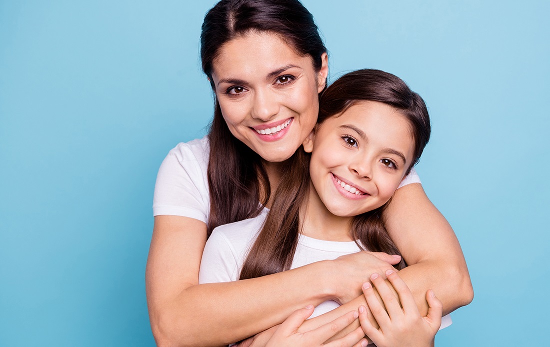 Mouth Healthy Mother and Daughter