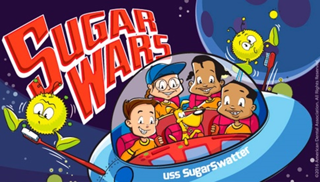 Sugar Wars cartoon characters. 